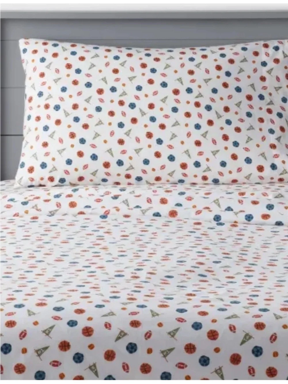 TWIN  Sports ~ 3Pc Sheet Set Sports Balls ~ Deep Fitted Breathable, 100% Cotton